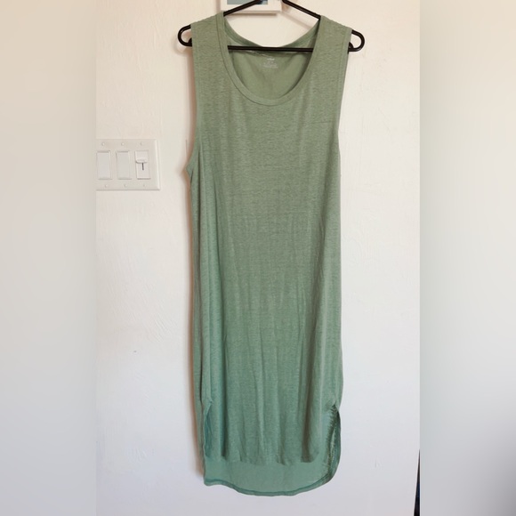 🌵AERIE LINEN HIGH LOW TANK MIDI DRESS - Picture 4 of 6